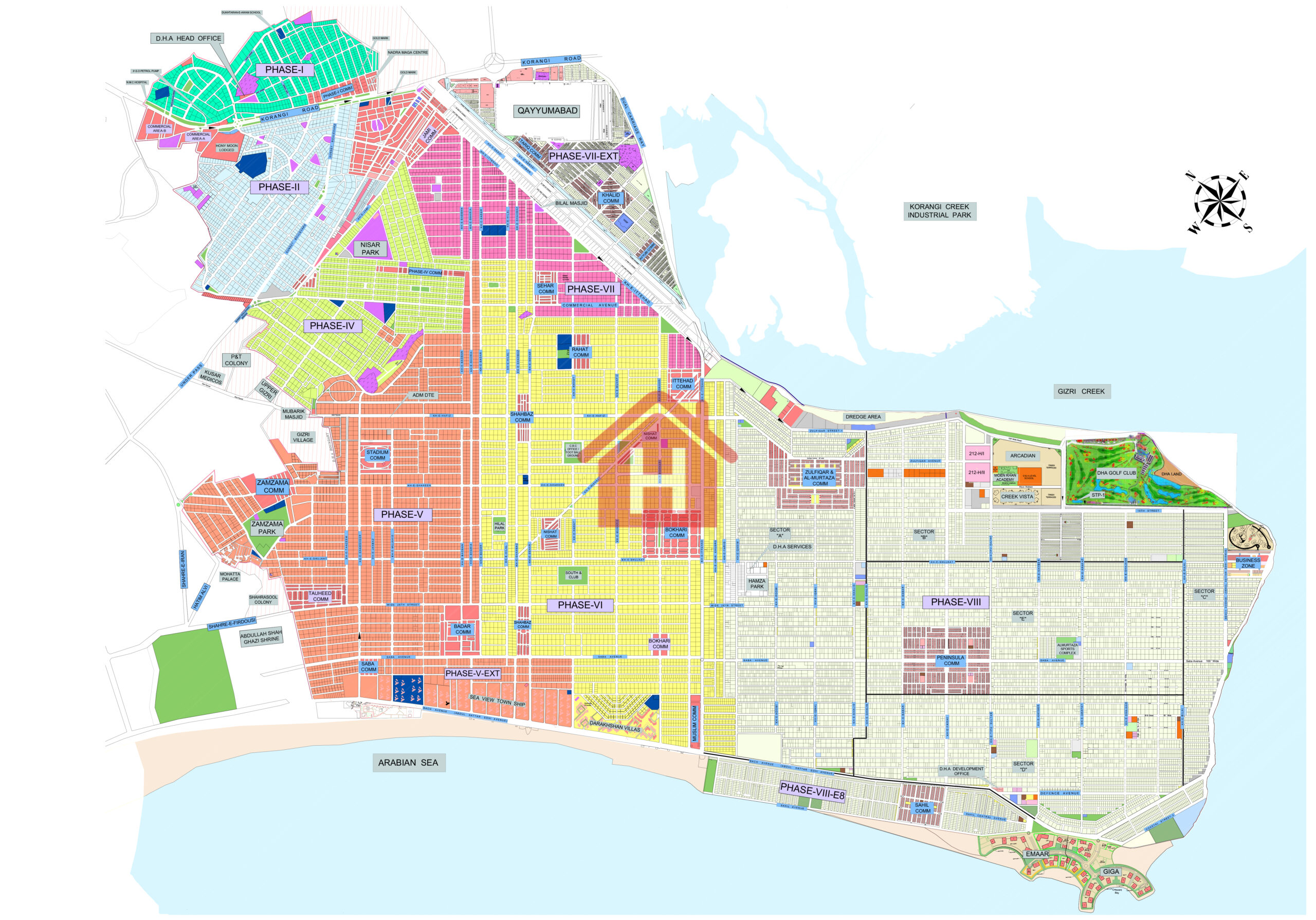 DHA Karachi Housings Pk   Master Plan DHA Karachi Scaled 